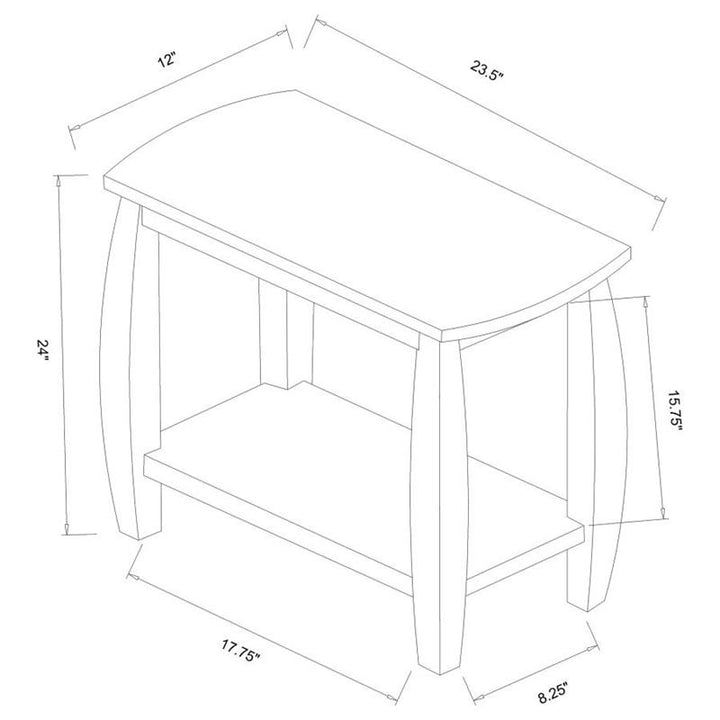 Raphael 1-shelf Chairside Table Cappuccino (900994)