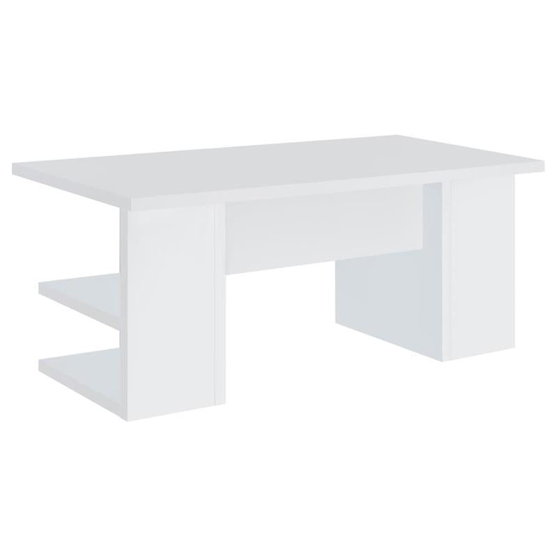 Alice Writing Desk White with Open Shelves (801455)