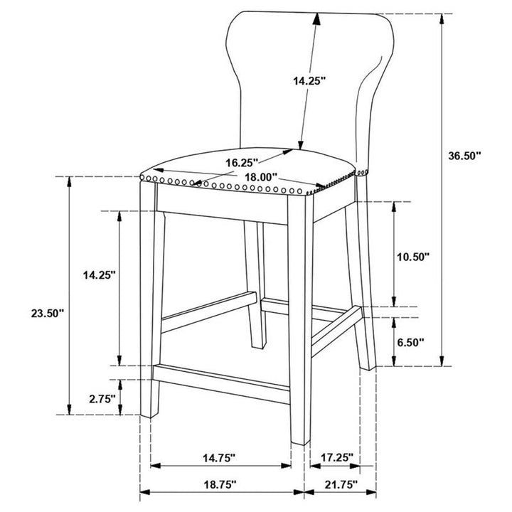 Gibson Round 5-piece Counter Height Dining Set Yukon Oak and Black (115158-S5)