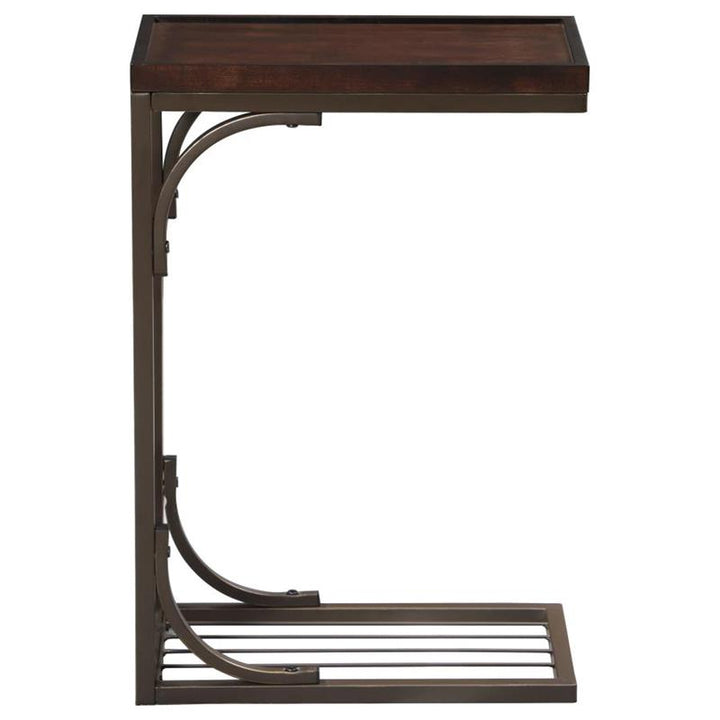 Alyssa Accent Table Brown and Burnished Copper (900280)