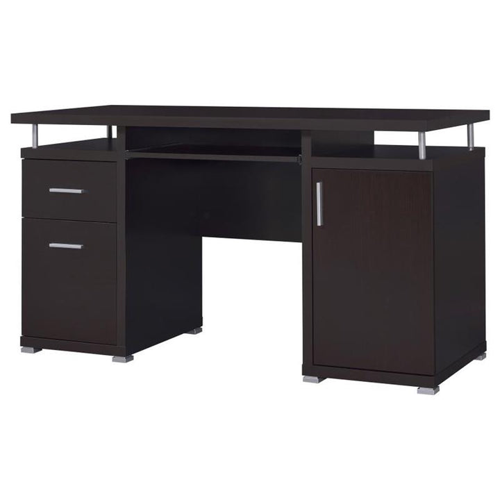 Tracy 2-drawer Computer Desk Cappuccino (800107)