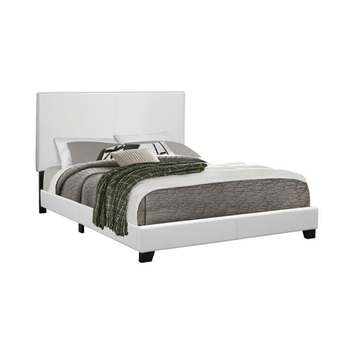 Mauve Queen Upholstered Bed White (300559Q)