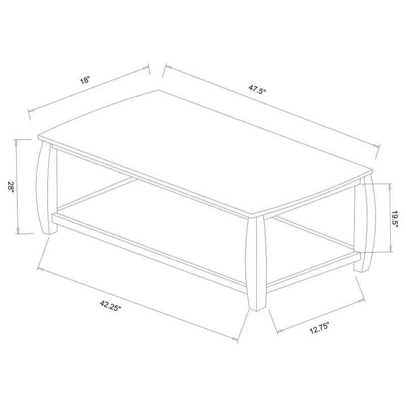 Dixon Rectangular Sofa Table with Lower Shelf Espresso (701079)