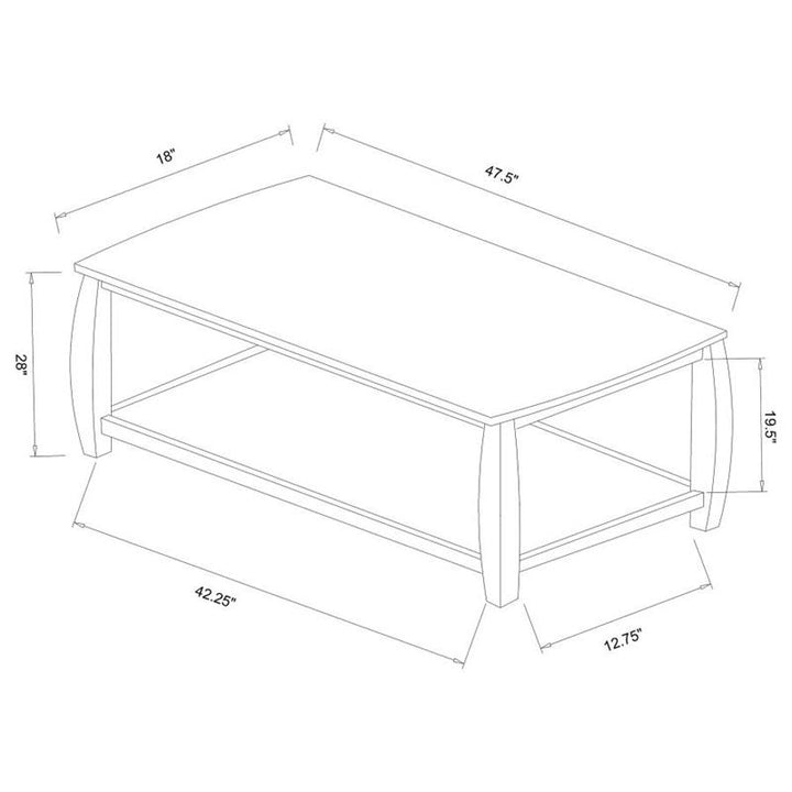 Dixon Rectangular Sofa Table with Lower Shelf Espresso (701079)