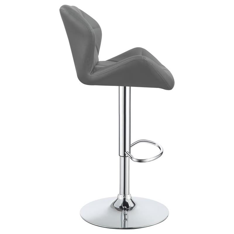 Berrington Adjustable Bar Stools Chrome and Grey (Set of 2) (100426)