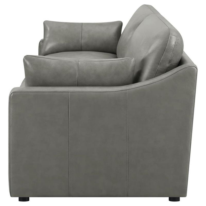 Grayson Sloped Arm Upholstered Sofa Grey (506771)