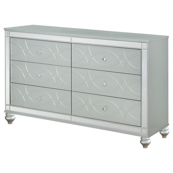 Gunnison 6-drawer Dresser Silver Metallic (223213)
