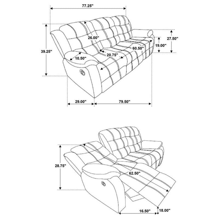 Rodman Pillow Top Arm Motion Sofa Olive Brown (601881)