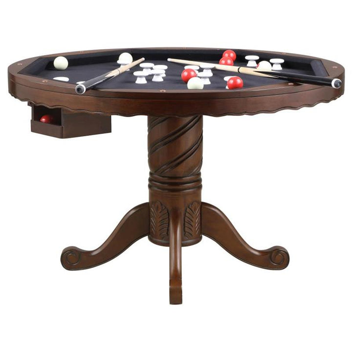 Turk 5-piece Game Table Set Tobacco and Black (100871-S5)