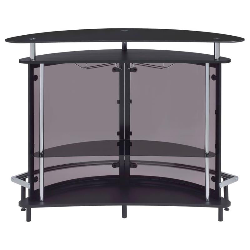 Amarillo 2-tier Bar Unit Black and Chrome (101065)