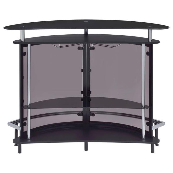 Amarillo 2-tier Bar Unit Black and Chrome (101065)