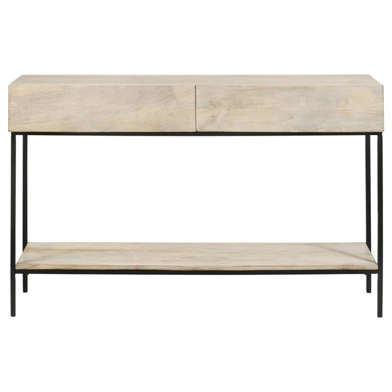 Rubeus 2-drawer Console Table with Open Shelf White Washed (959541)