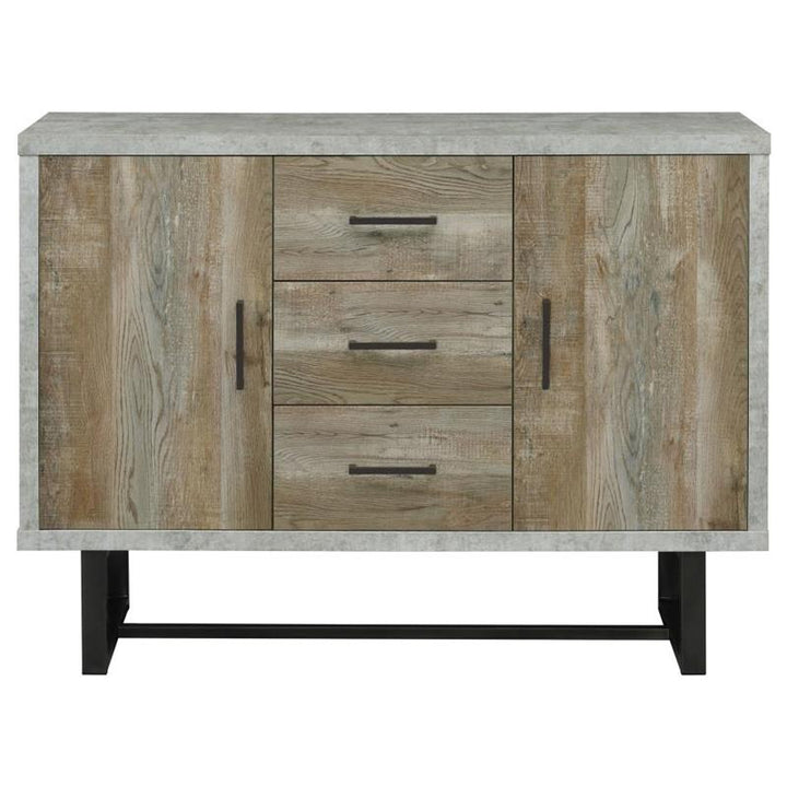 Abelardo 3-drawer Accent Cabinet Weathered Oak and Cement (953565)