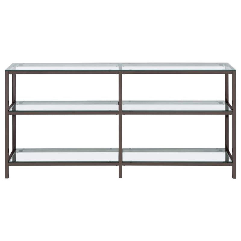 Kate 2-tier Bookcase Black Nickel (801018)