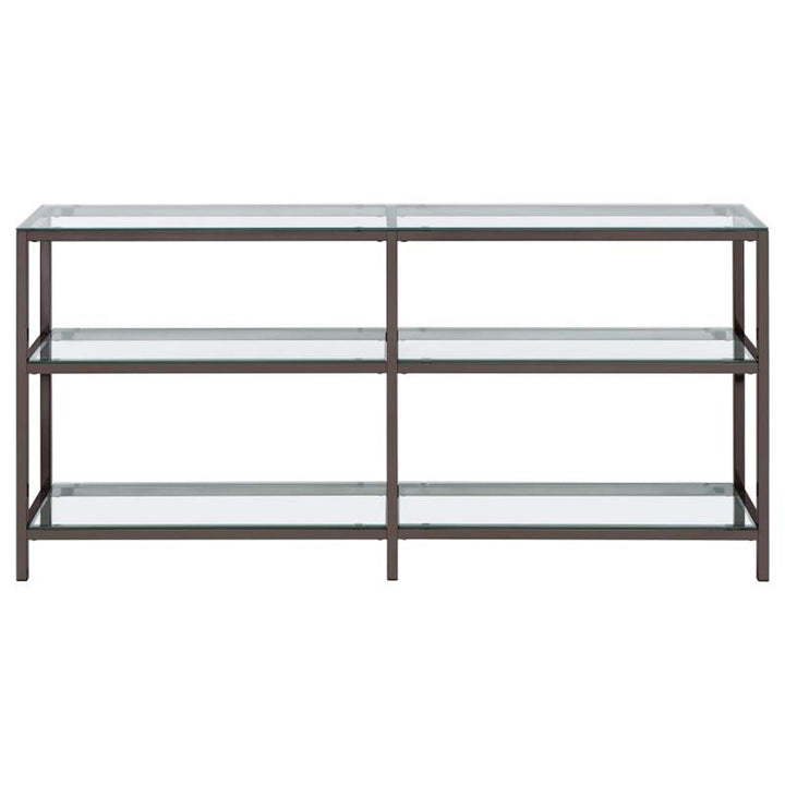 Kate 2-tier Bookcase Black Nickel (801018)