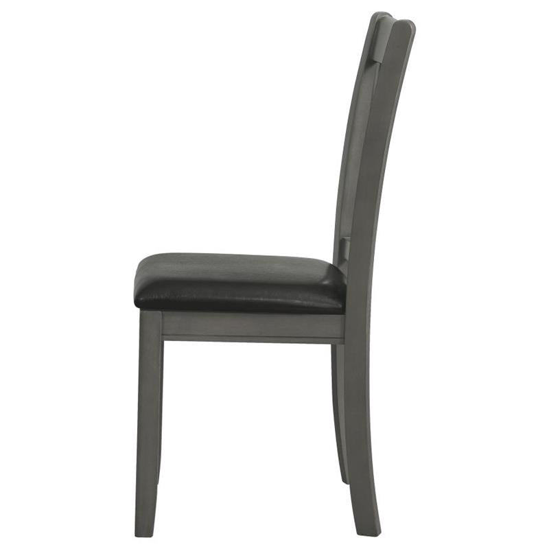 Lavon Padded Dining Side Chairs Medium Grey and Black (Set of 2) (108212)