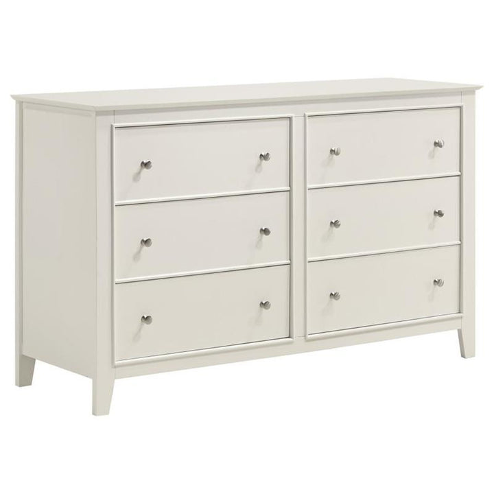 Selena Storage Bedroom Set with Sleigh Headboard Buttermilk (400239F-S4)