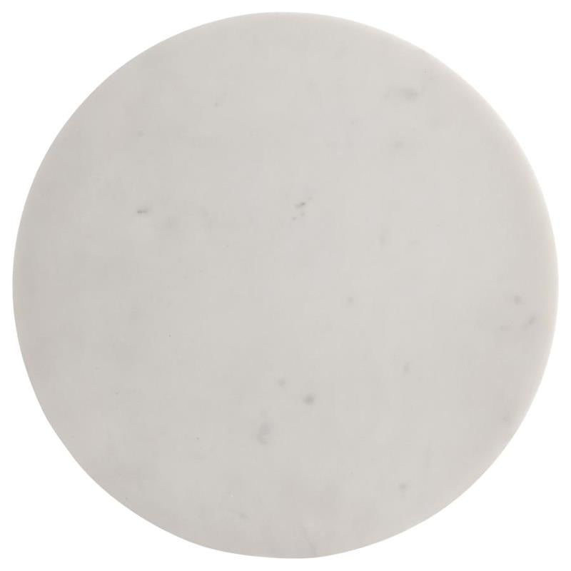 Colette Round Marble Top Side Table White and Dark Grey (930190)