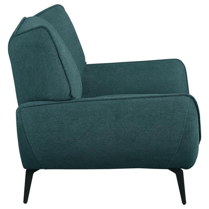 Acton Upholstered Flared Arm Chair Teal Blue (511163)