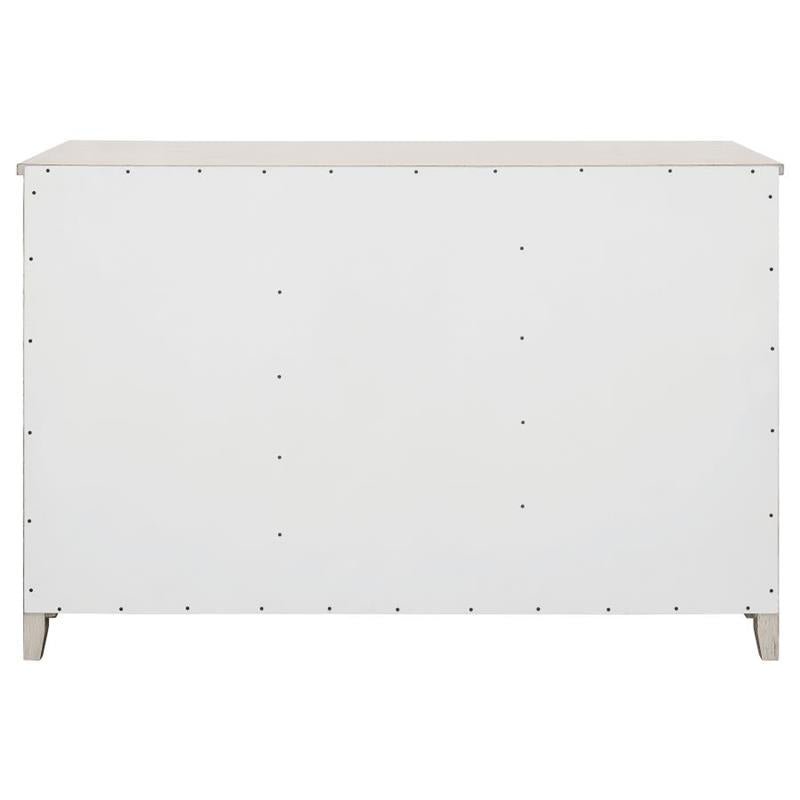 Kirby 3-drawer Rectangular Server with Adjustable Shelves Natural and Rustic Off White (192695)