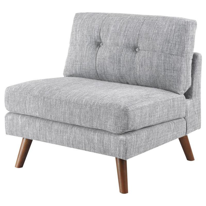 Churchill Button Tufted Armless Chair Grey (551302)