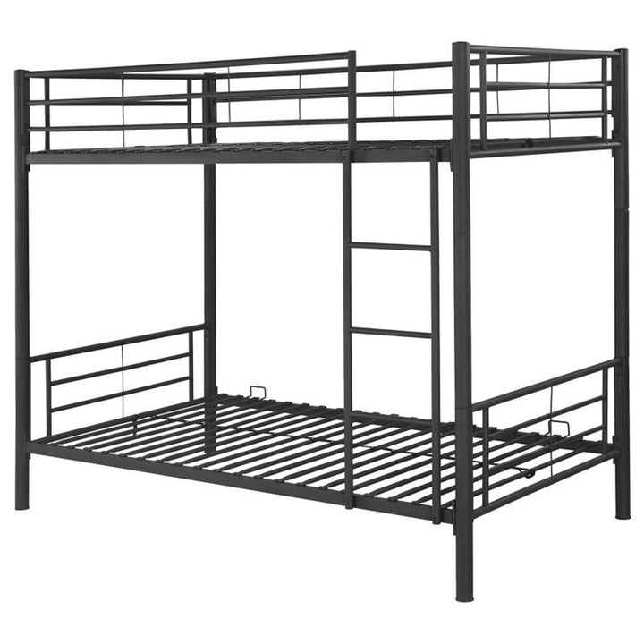 Hayward Twin Over Twin Bunk Bed Black (460072B)