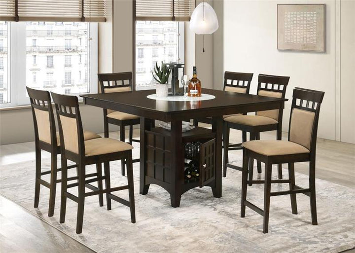 Gabriel 7-piece Square Counter Height Dining Set Cappuccino (100438-S7A)