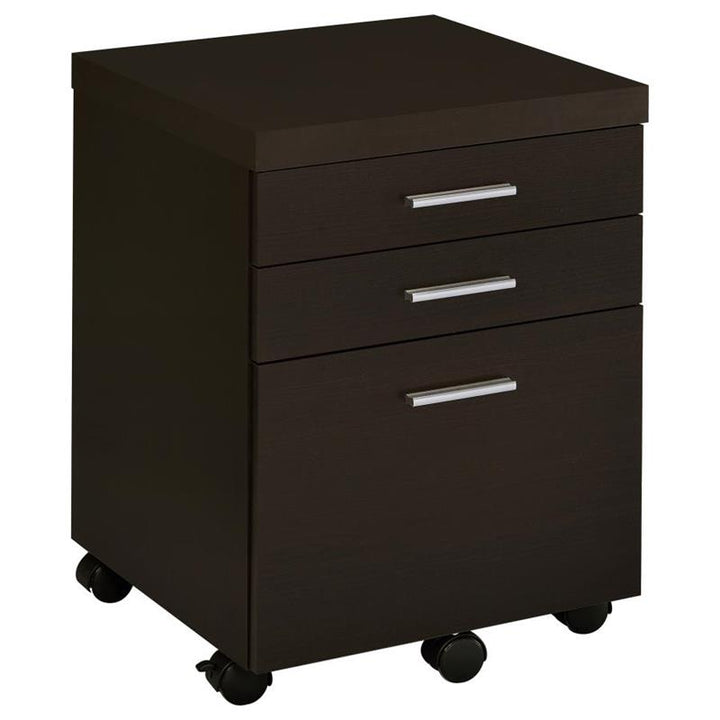 Skylar 3-drawer Mobile File Cabinet Cappuccino (800894)