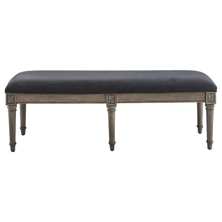 Alderwood Upholstered Bench French Grey (223126)