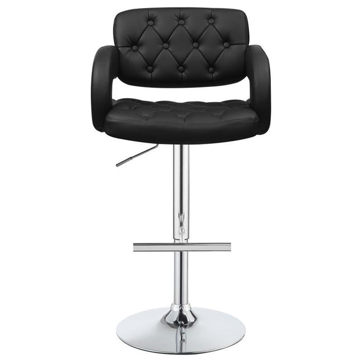 Brandi Adjustable Bar Stool Black and Chrome (102555)