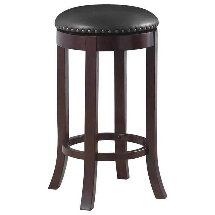 Aboushi Swivel Bar Stools with Upholstered Seat Brown (Set of 2) (101060)