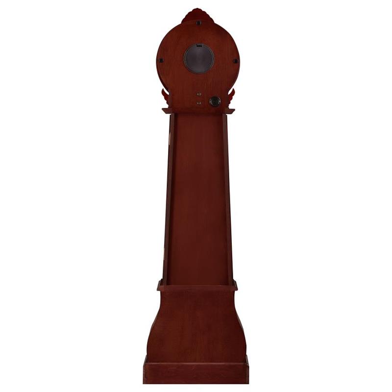 Narcissa Grandfather Clock with Chime Brown Red (900723)