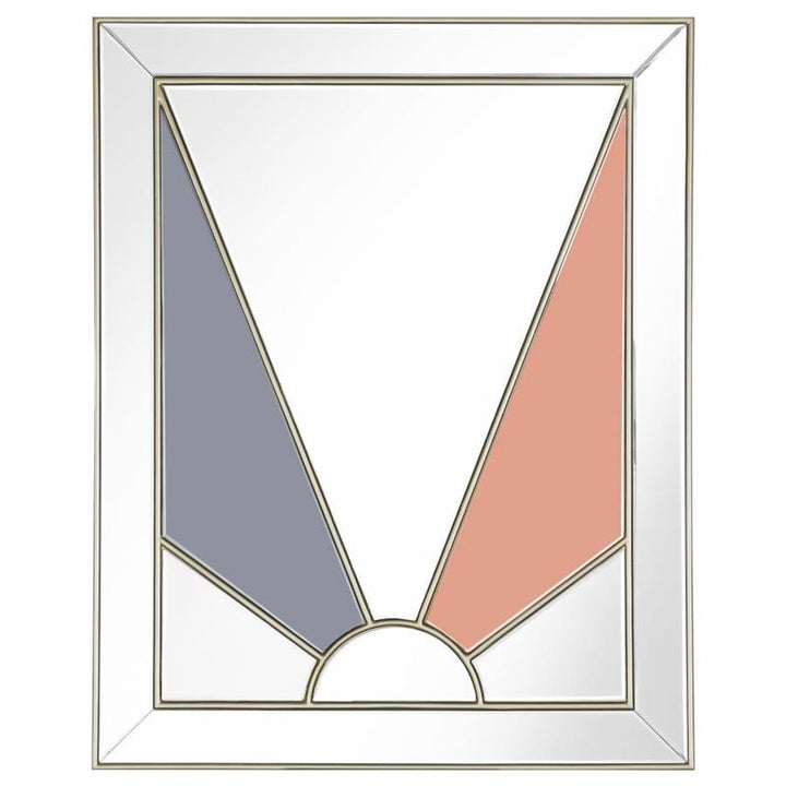 Calixte Rectangular Wall Mirror Champagne and Grey (962909)