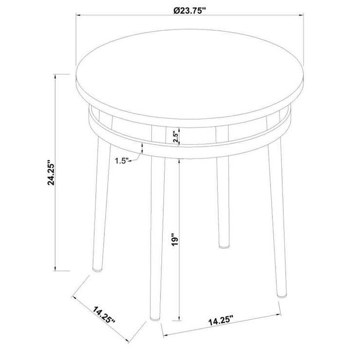 Avilla Round End Table White and Chrome (722967)