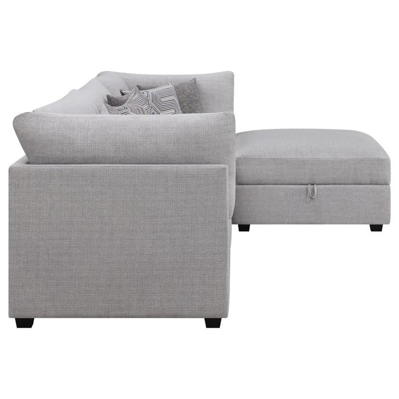 Cambria 4-piece Upholstered Modular Sectional Grey (551511-S4A)