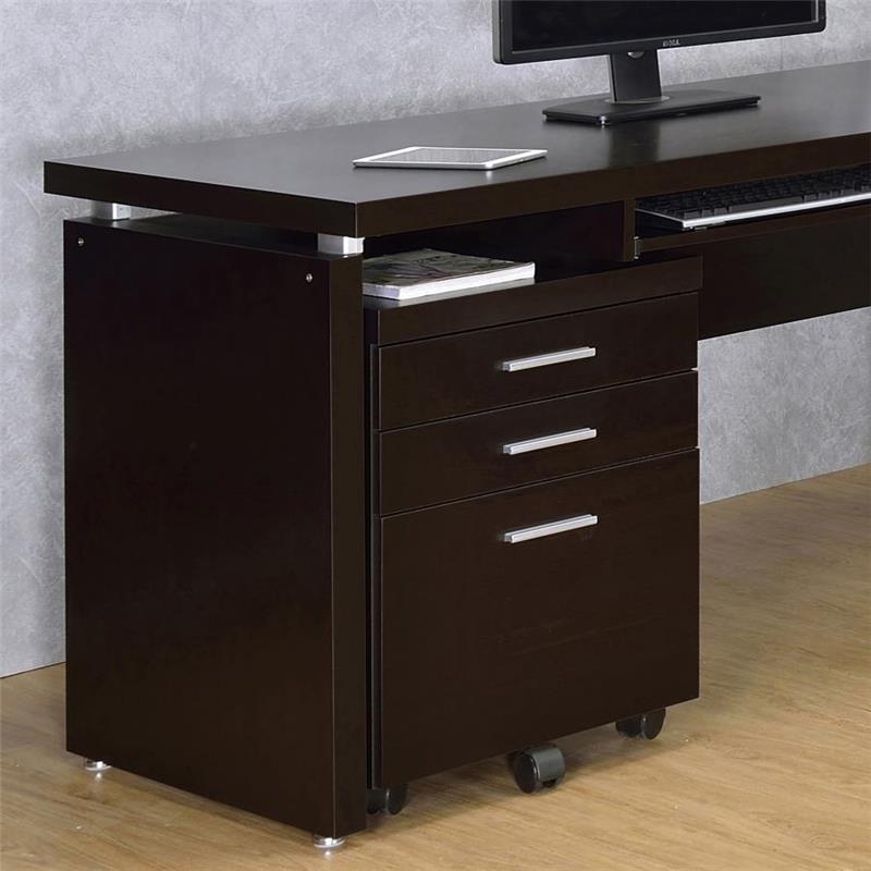 Skylar 3-drawer Mobile File Cabinet Cappuccino (800894)