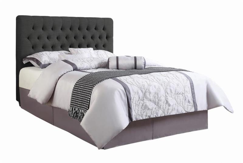 Chloe Tufted Upholstered Eastern King Bed Charcoal (300529KE)