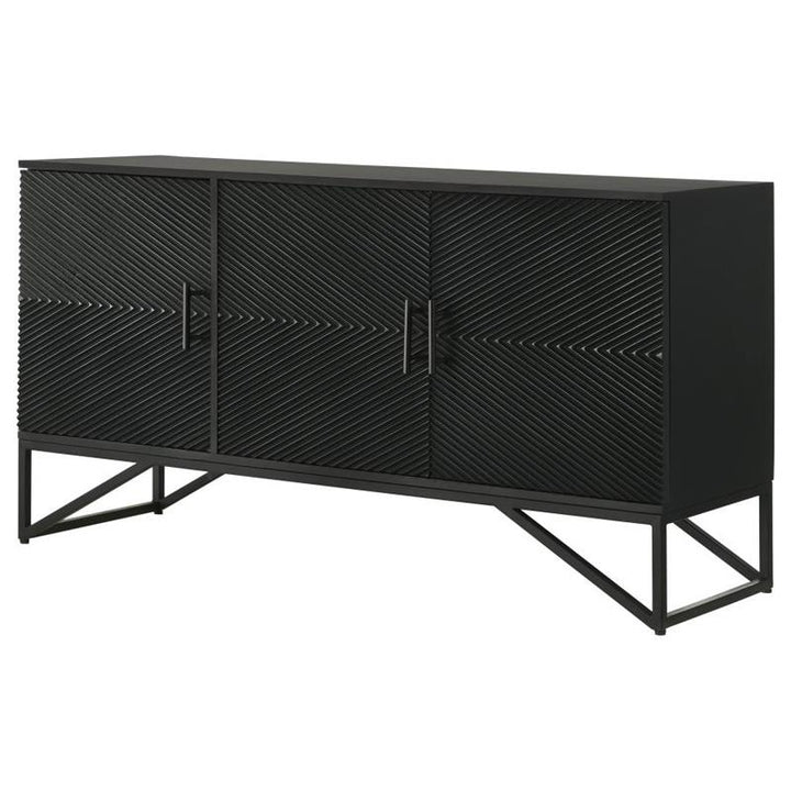 Riddell 3-door Accent Cabinet Black (959630)