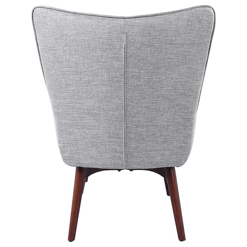 Willow Upholstered Accent Chair with Ottoman Grey and Brown (904119)