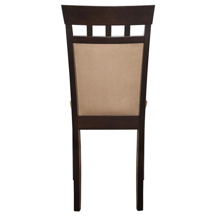 Gabriel Upholstered Side Chairs Cappuccino and Tan (Set of 2) (100773)
