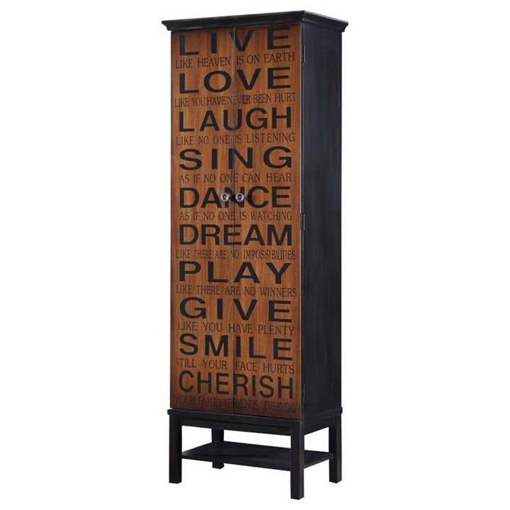 Lovegood 2-door Accent Cabinet Rich Brown and Black (950731)