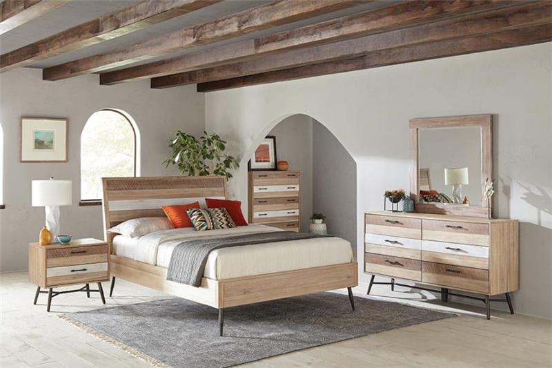 Marlow 4-piece Eastern King Bedroom Set Rough Sawn Multi (215761KE-S4)