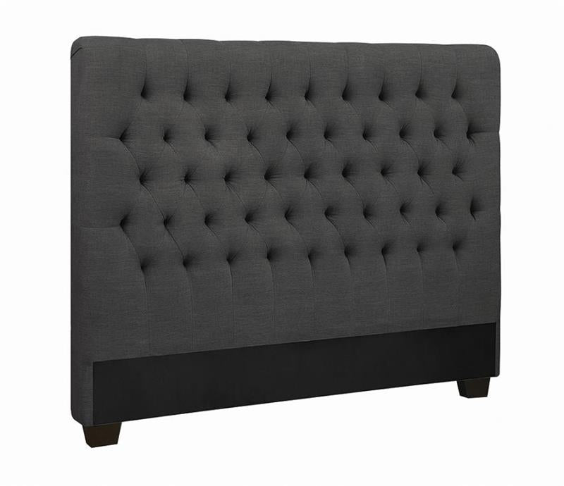 Chloe Tufted Upholstered Eastern King Headboard Charcoal (300529KEB1)