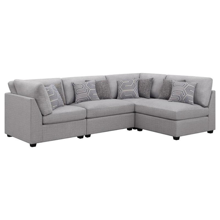 Cambria 4-piece Upholstered Modular Sectional Grey (551511-S4B)