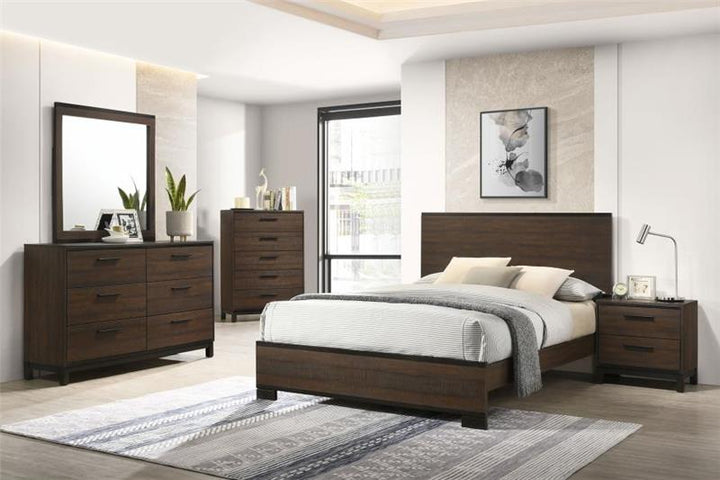 Edmonton Queen Panel Bed Rustic Tobacco (204351Q)