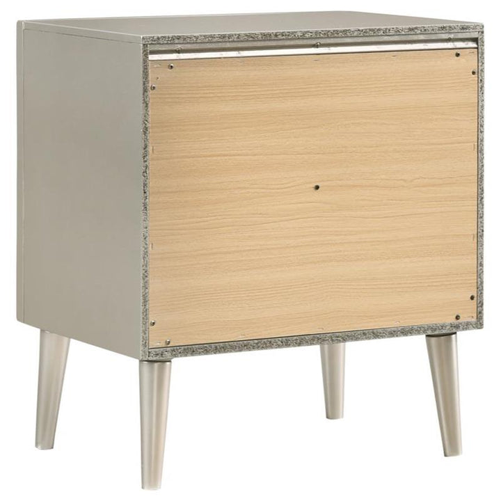 Ramon 2-drawer Nightstand Metallic Sterling (222702)