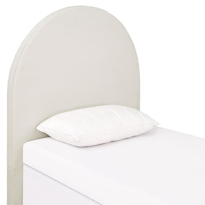 June Upholstered Arched Twin Headboard Ivory (315926T)