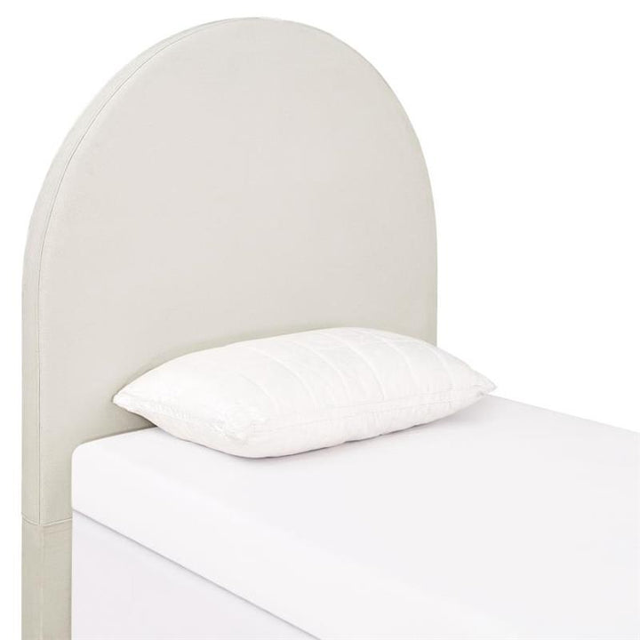 June Upholstered Arched Twin Headboard Ivory (315926T)