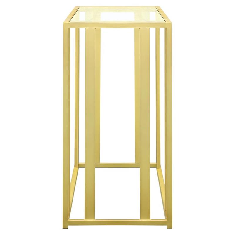 Adri Metal Frame Sofa Table Matte Brass (723609)