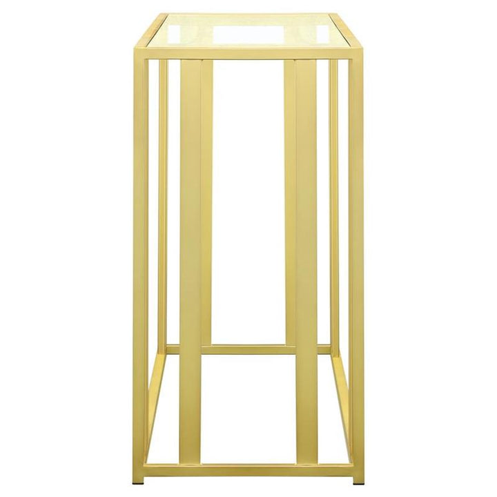 Adri Metal Frame Sofa Table Matte Brass (723609)